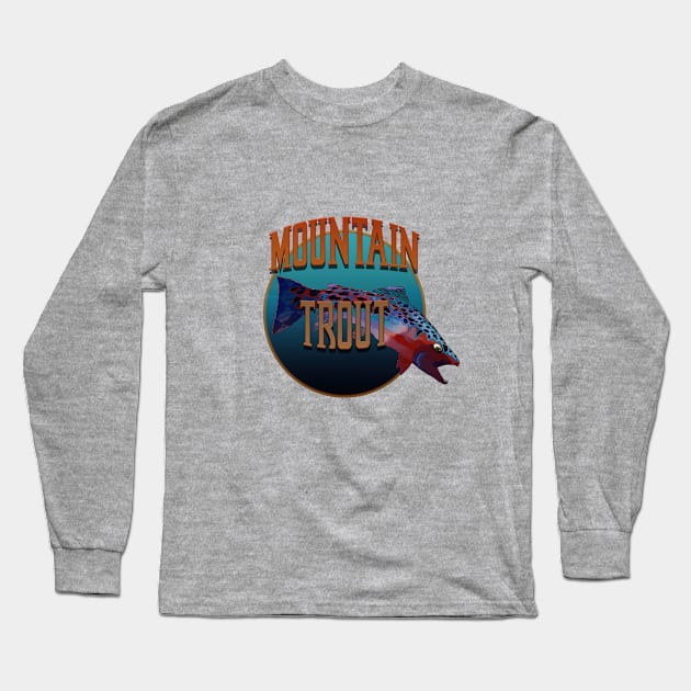 Mountain Trout Long Sleeve T-Shirt by MikaelJenei